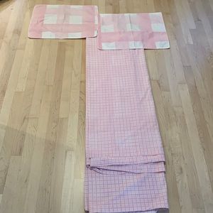 Queen Yves Delorme Soft Pink Reversible Duvet Cover * with 2 FREE pillowcases!